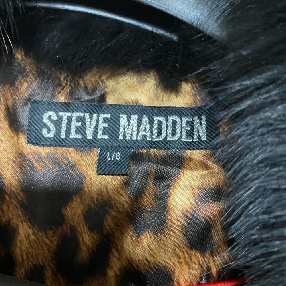 Steve Madden Solid Color Regular Black Winter Coa… - image 8